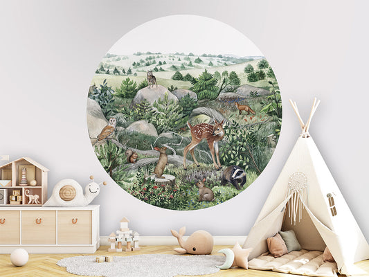 Happy Hills wall circle sticker by Artehub