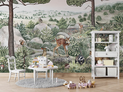 Happy Hills luxury wallpaper in kids room interior — Artehub Egypt