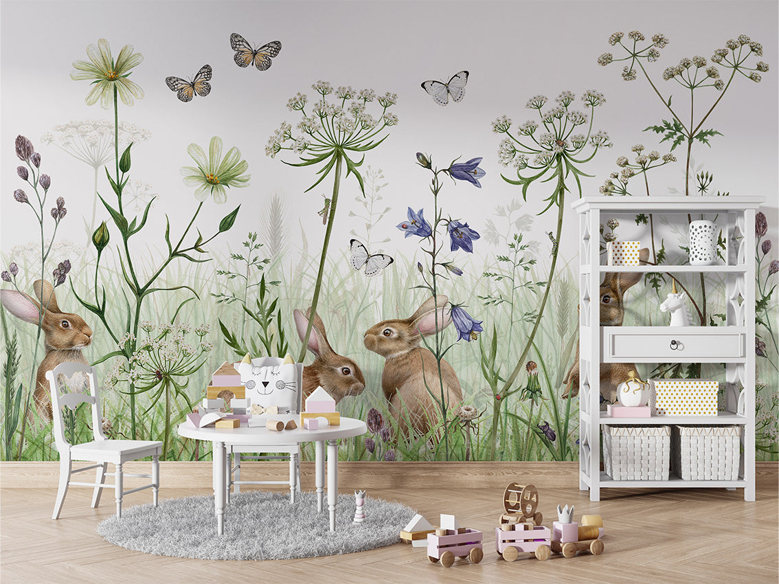 In the Undergrowth luxury wallpaper in kids room interior — Artehub Egypt