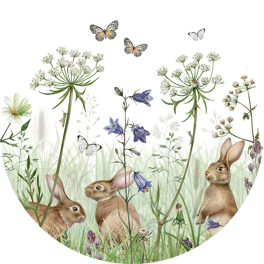 In The Undergrowth wall circle sticker by Artehub