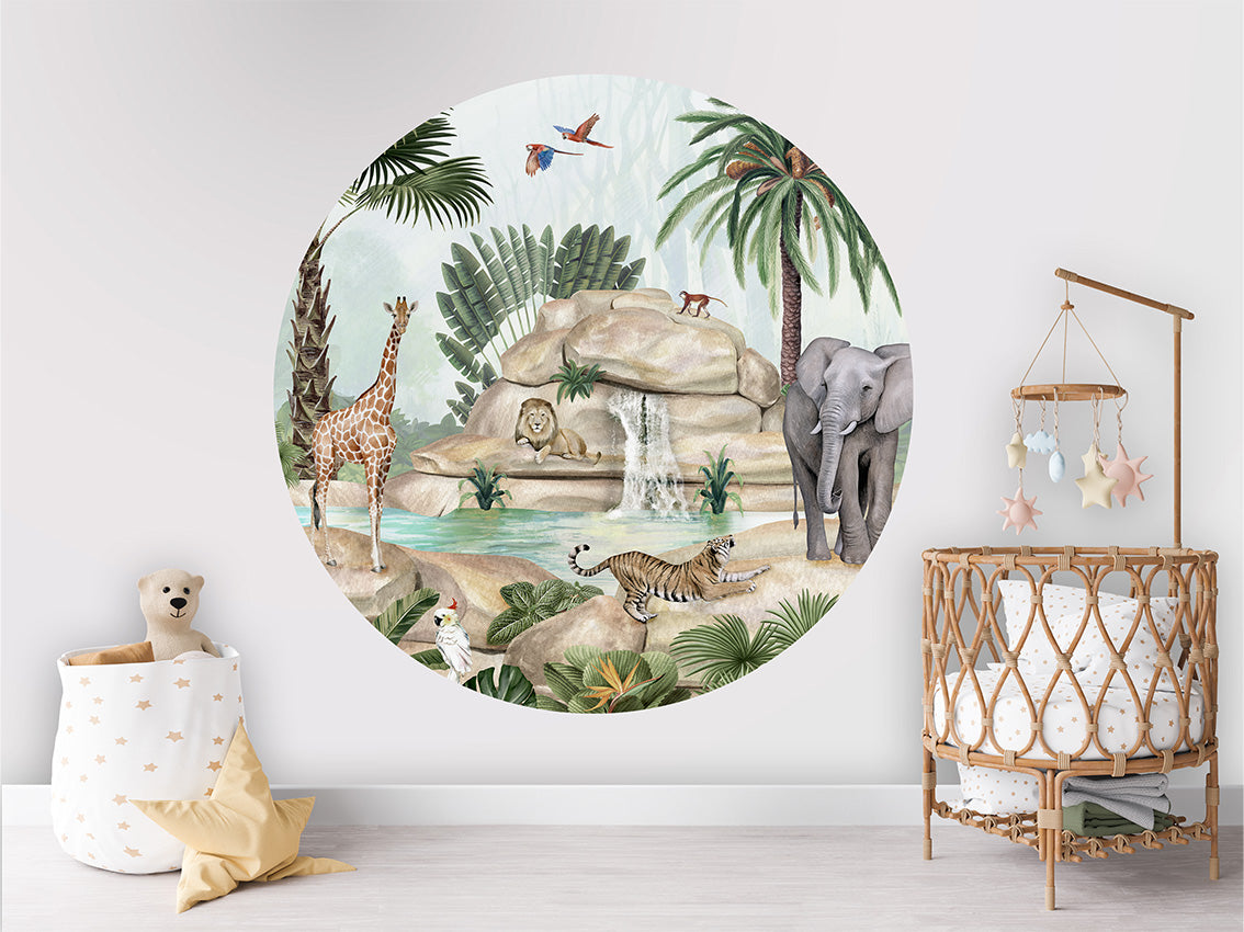 Jolly Jungle wall circle sticker by Artehub