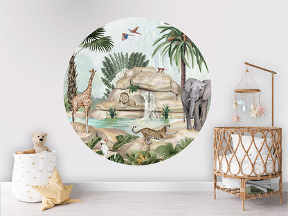 Jolly Jungle wall circle sticker by Artehub