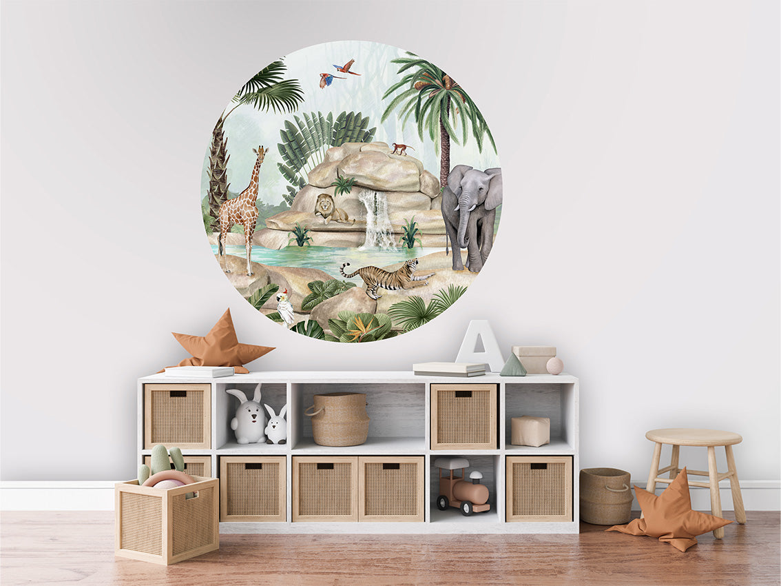 Jolly Jungle wall circle sticker by Artehub