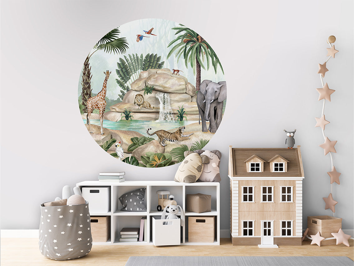 Jolly Jungle wall circle sticker by Artehub