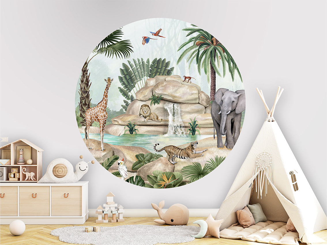 Jolly Jungle wall circle sticker by Artehub