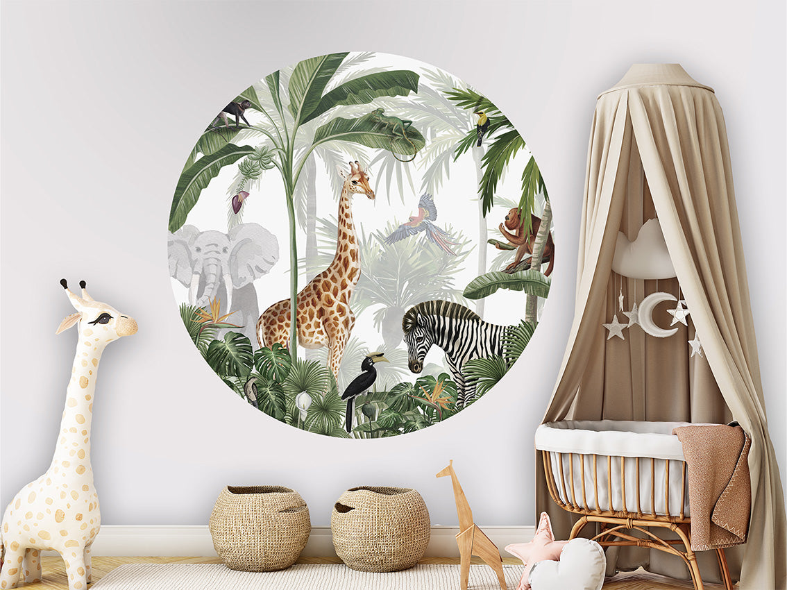 Jungle Jive wall circle sticker by Artehub