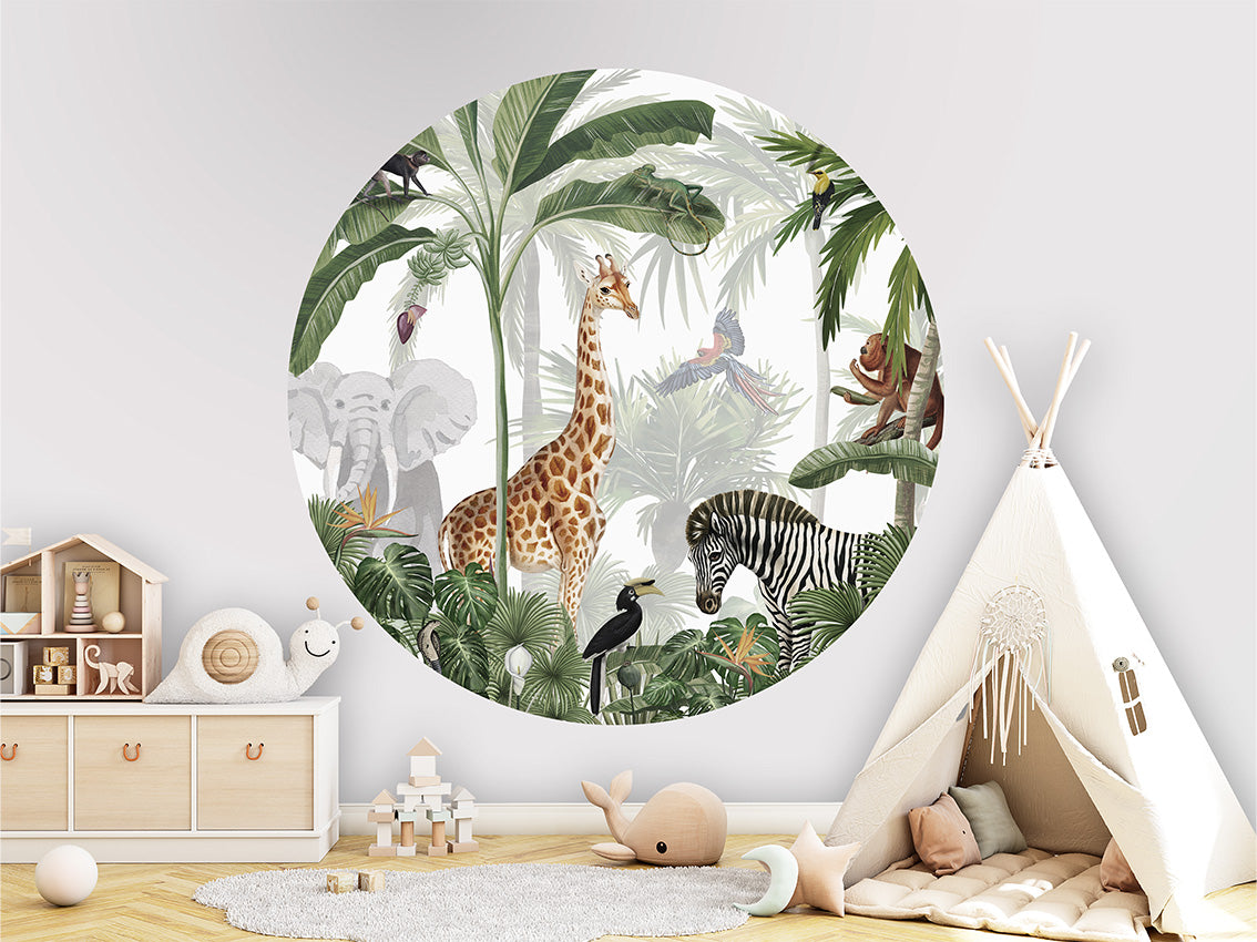 Jungle Jive wall circle sticker by Artehub