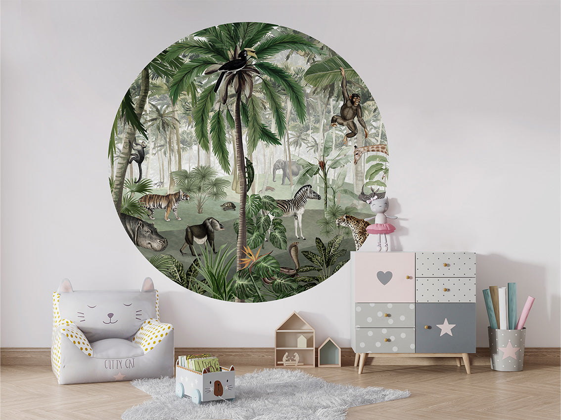 Jungle Lookbook wall circle sticker by Artehub