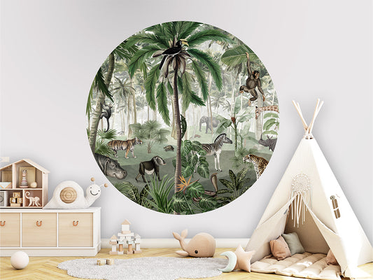Jungle Lookbook wall circle sticker by Artehub