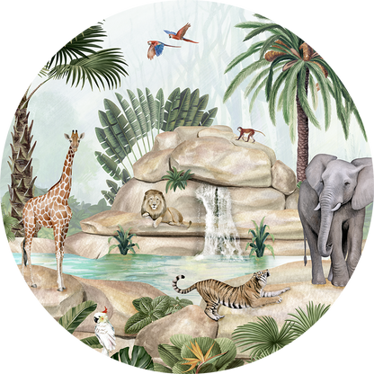 Jolly Jungle wall circle sticker by Artehub