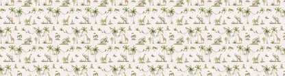 Joyful Jungle - White European wallpaper motif design for kids room — Artehub Egypt