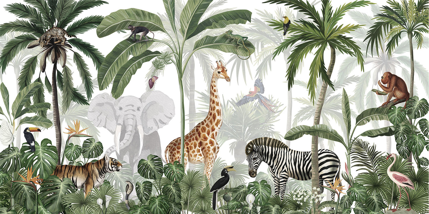Jungle Jive European mural wallpaper design for kids room — Artehub Egypt