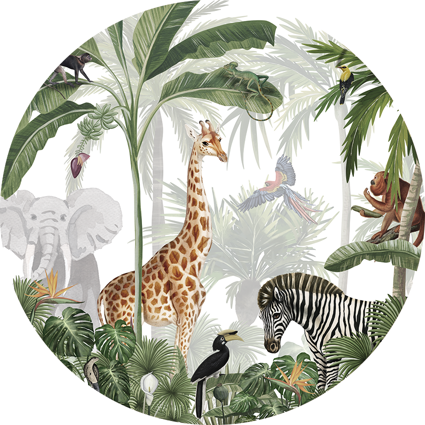 Jungle Jive wall circle sticker by Artehub