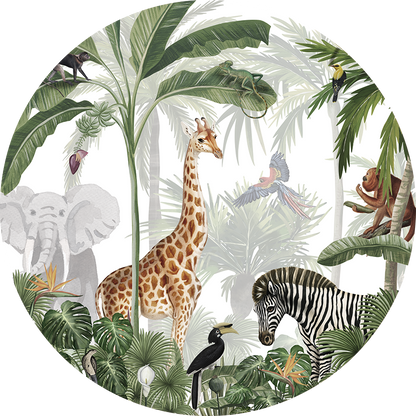 Jungle Jive wall circle sticker by Artehub