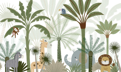 Jungle_Joy mural wallpaper design — premium kids room wallpaper by Artehub Egypt