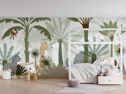 Jungle_Joy kids room wallpaper interior — premium wallpaper by Artehub Egypt