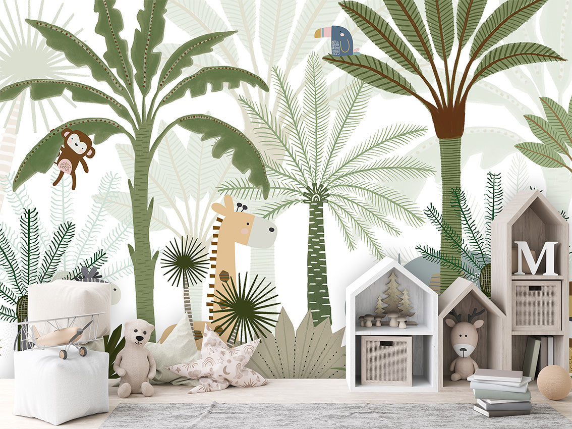 Jungle_Joy kids room wallpaper interior — premium wallpaper by Artehub Egypt