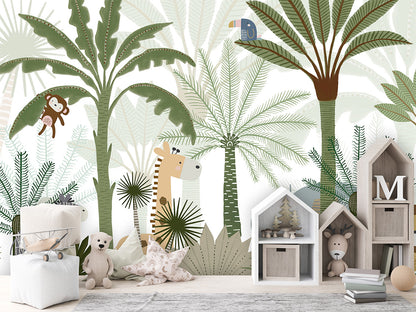 Jungle_Joy kids room wallpaper interior — premium wallpaper by Artehub Egypt