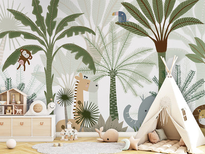 Jungle_Joy kids room wallpaper interior — premium wallpaper by Artehub Egypt