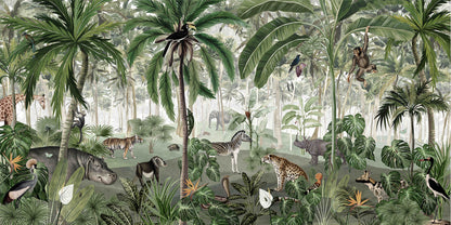 Jungle Lookbook European mural wallpaper design for kids room — Artehub Egypt