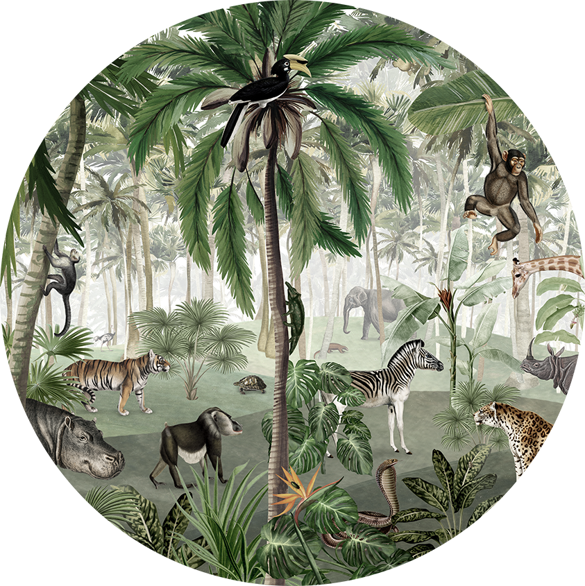 Jungle Lookbook wall circle sticker by Artehub