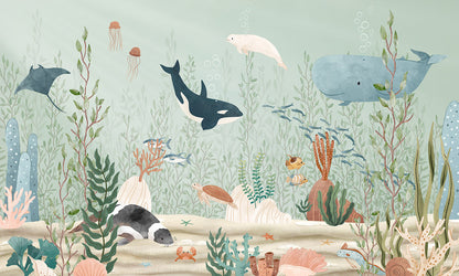 Kelp_Forest mural wallpaper design — premium kids room wallpaper by Artehub Egypt