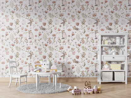 Merry Mice luxury wallpaper in kids room interior — Artehub Egypt