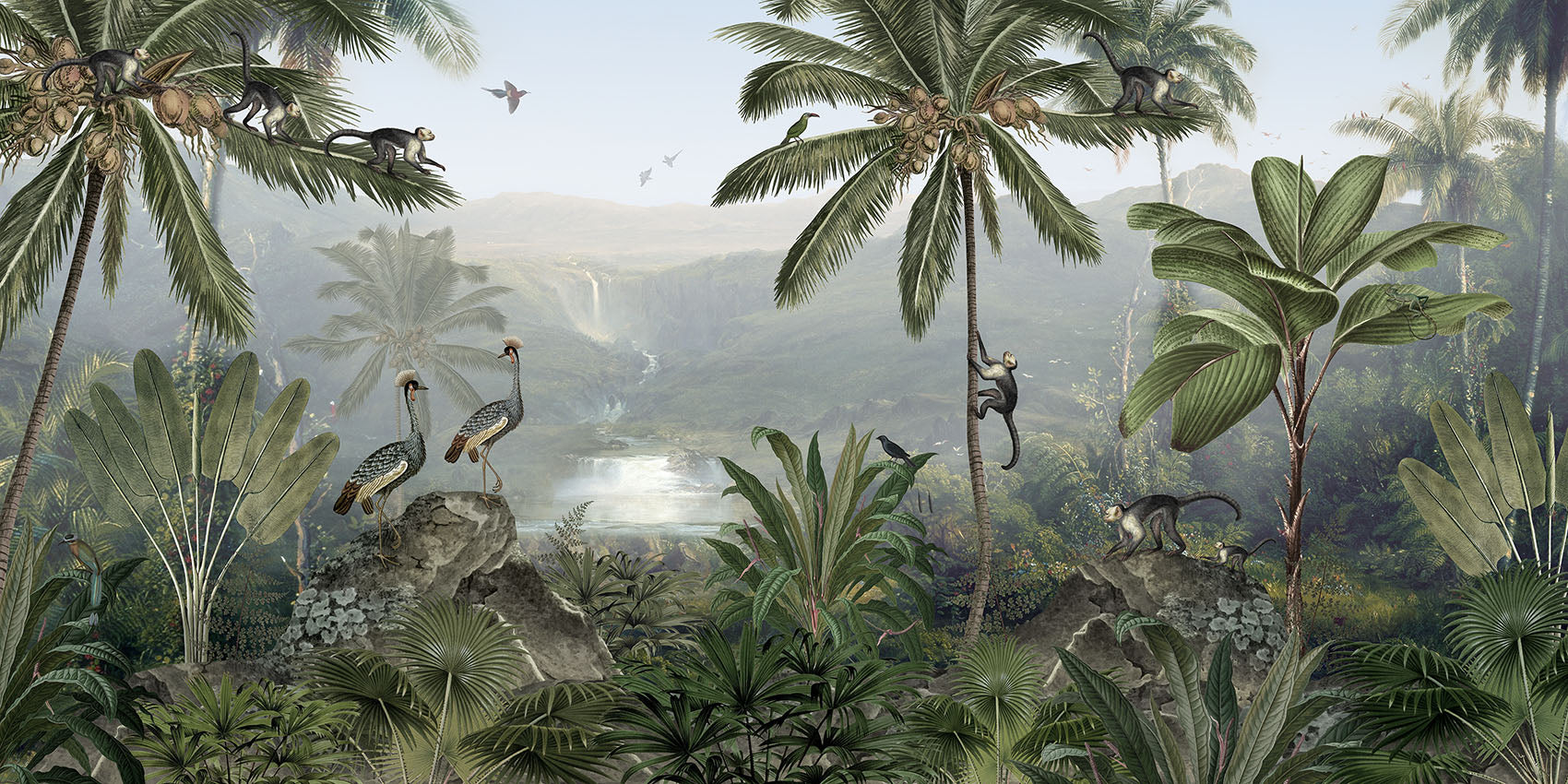 Monkey Sanctuary wallpaper design — Artehub Egypt