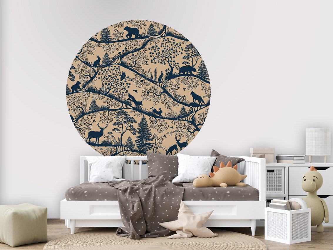 Nordic Nature - Beige Blue - Circle