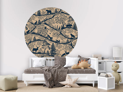 Nordic Nature - Beige Blue - Circle