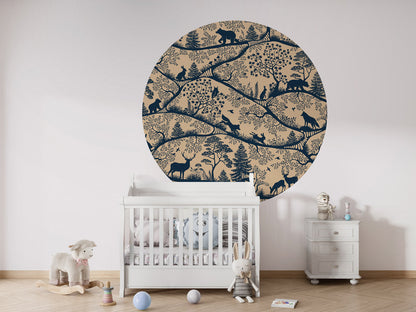 Nordic Nature - Beige Blue - Circle