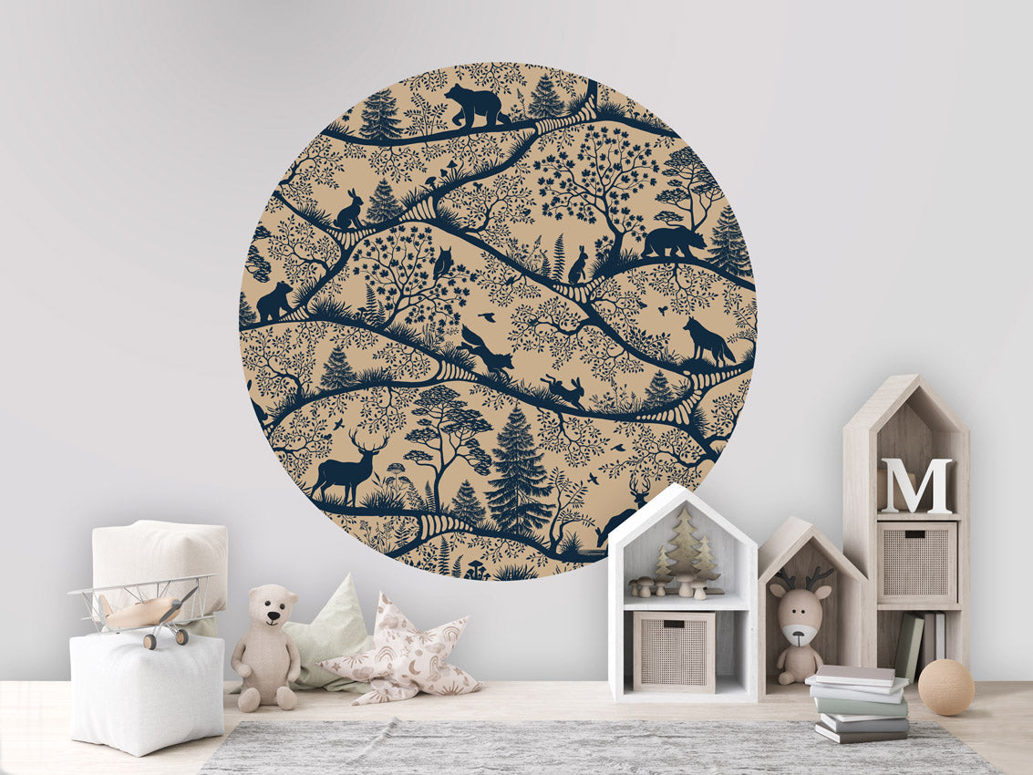 Nordic Nature - Beige Blue - Circle