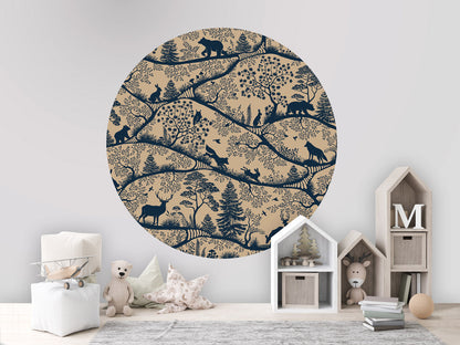 Nordic Nature - Beige Blue - Circle