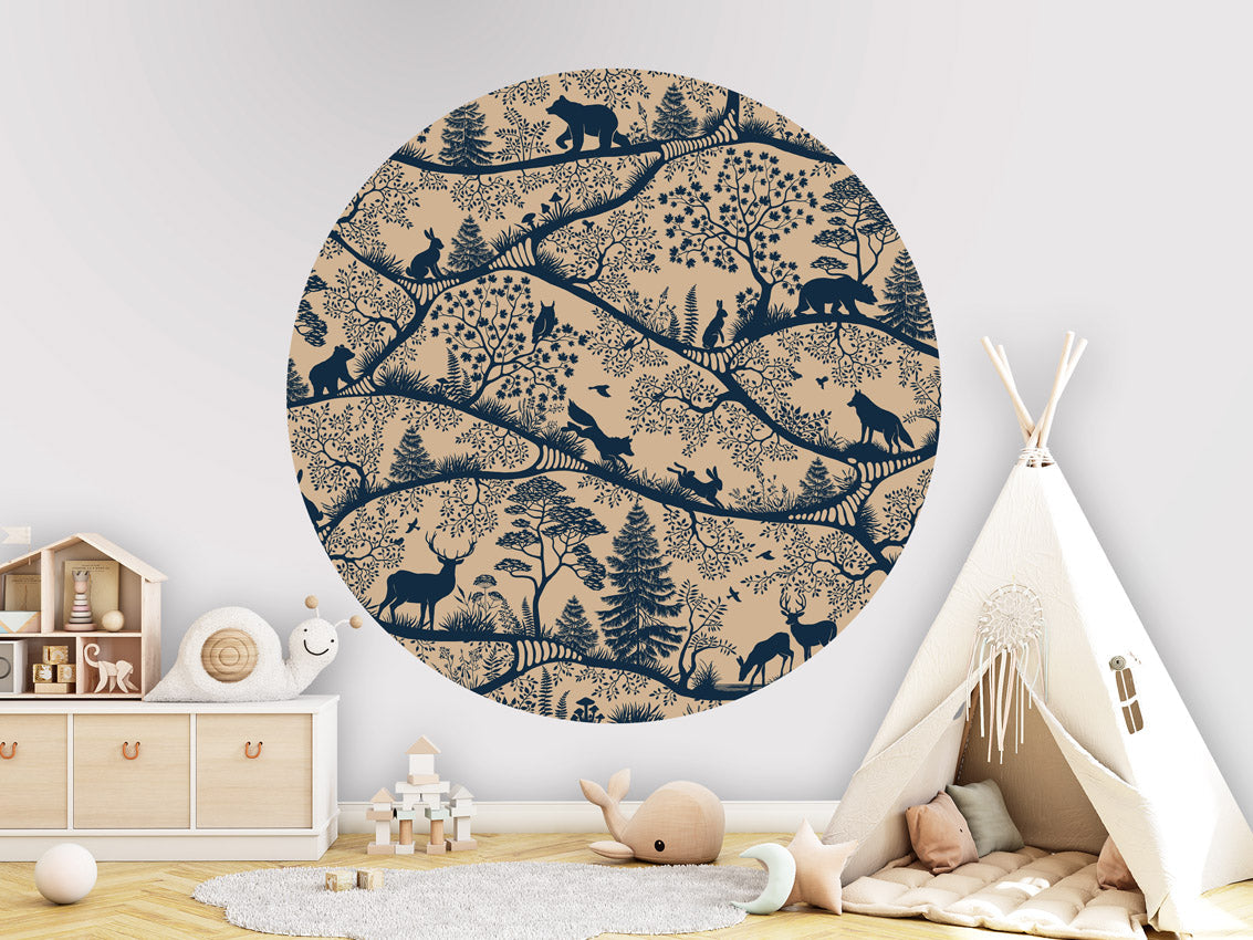 Nordic Nature - Beige Blue - Circle