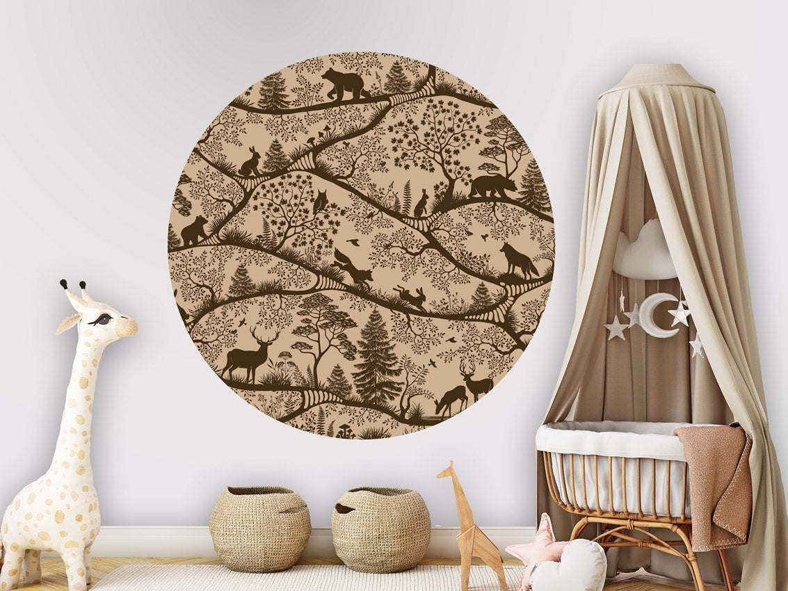 Nordic Nature - Beige Brown - Circle