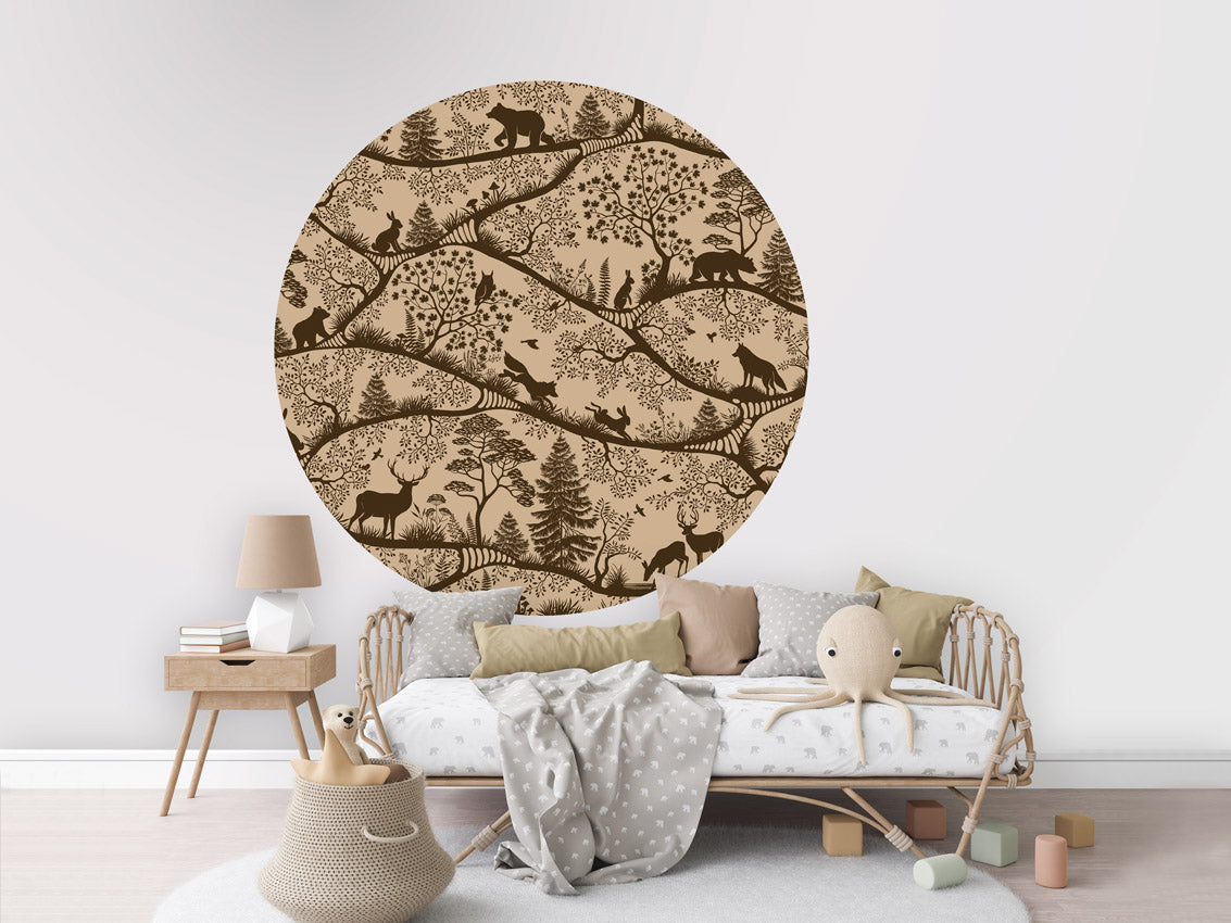 Nordic Nature - Beige Brown - Circle