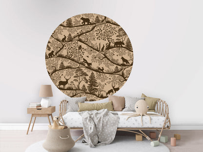 Nordic Nature - Beige Brown - Circle