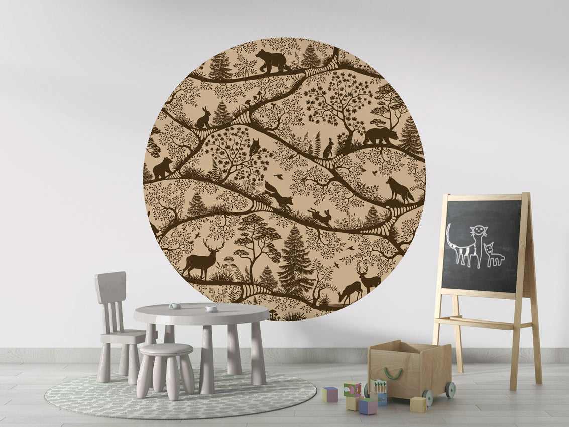 Nordic Nature - Beige Brown - Circle