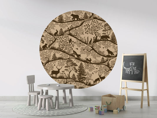 Nordic Nature - Beige Brown - Circle
