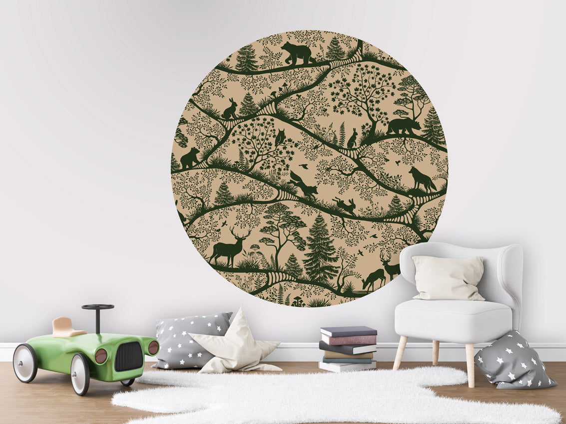 Nordic Nature - Beige Green - Circle