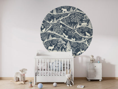Nordic Nature - Blue White - Circle