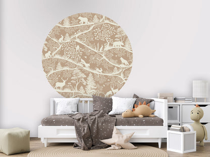 Nordic Nature - Brown White - Circle
