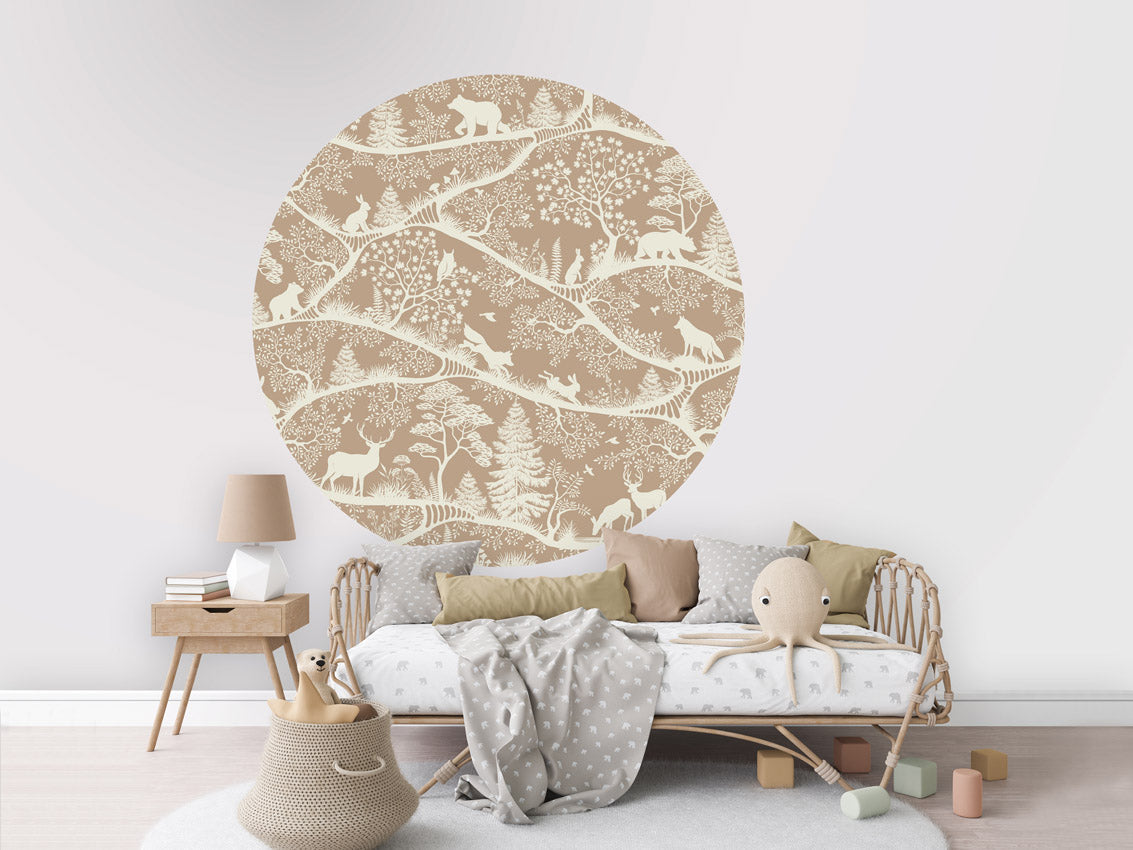 Nordic Nature - Brown White - Circle