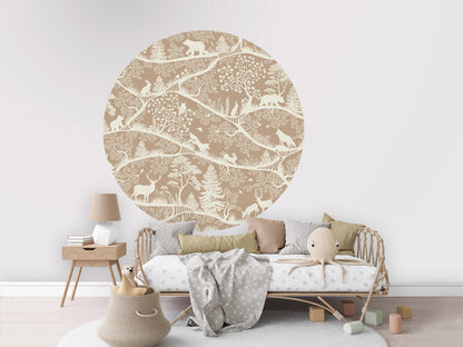 Nordic Nature - Brown White - Circle