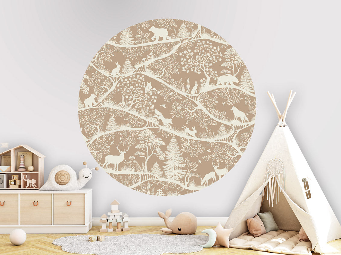 Nordic Nature - Brown White - Circle