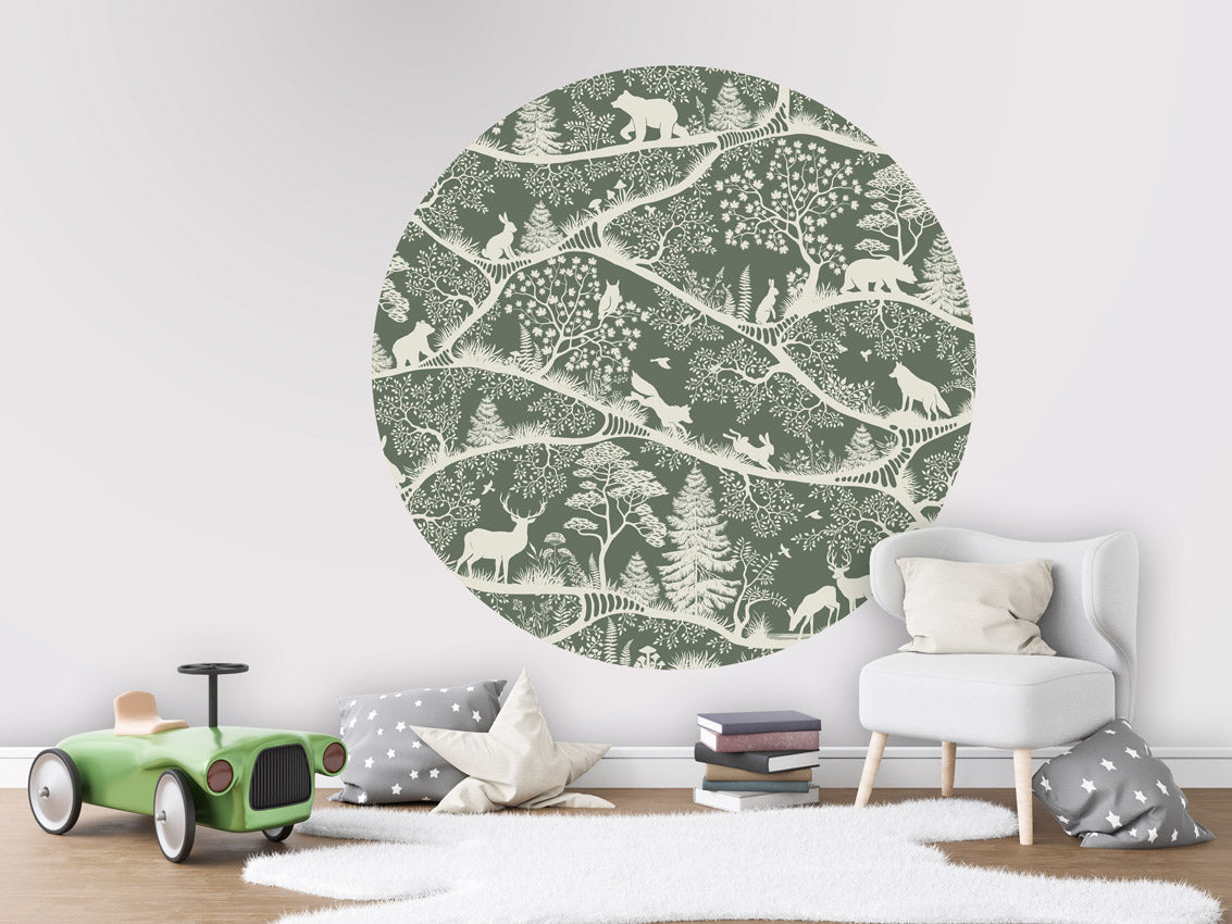 Nordic Nature - Green White - Circle