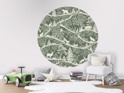 Nordic Nature - Green White - Circle