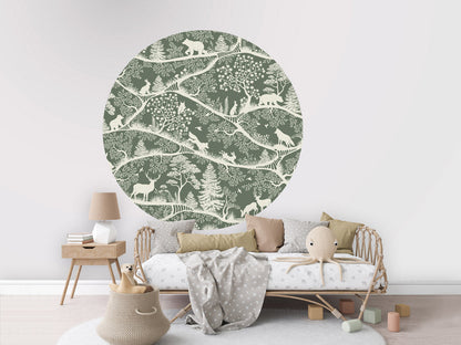 Nordic Nature - Green White - Circle