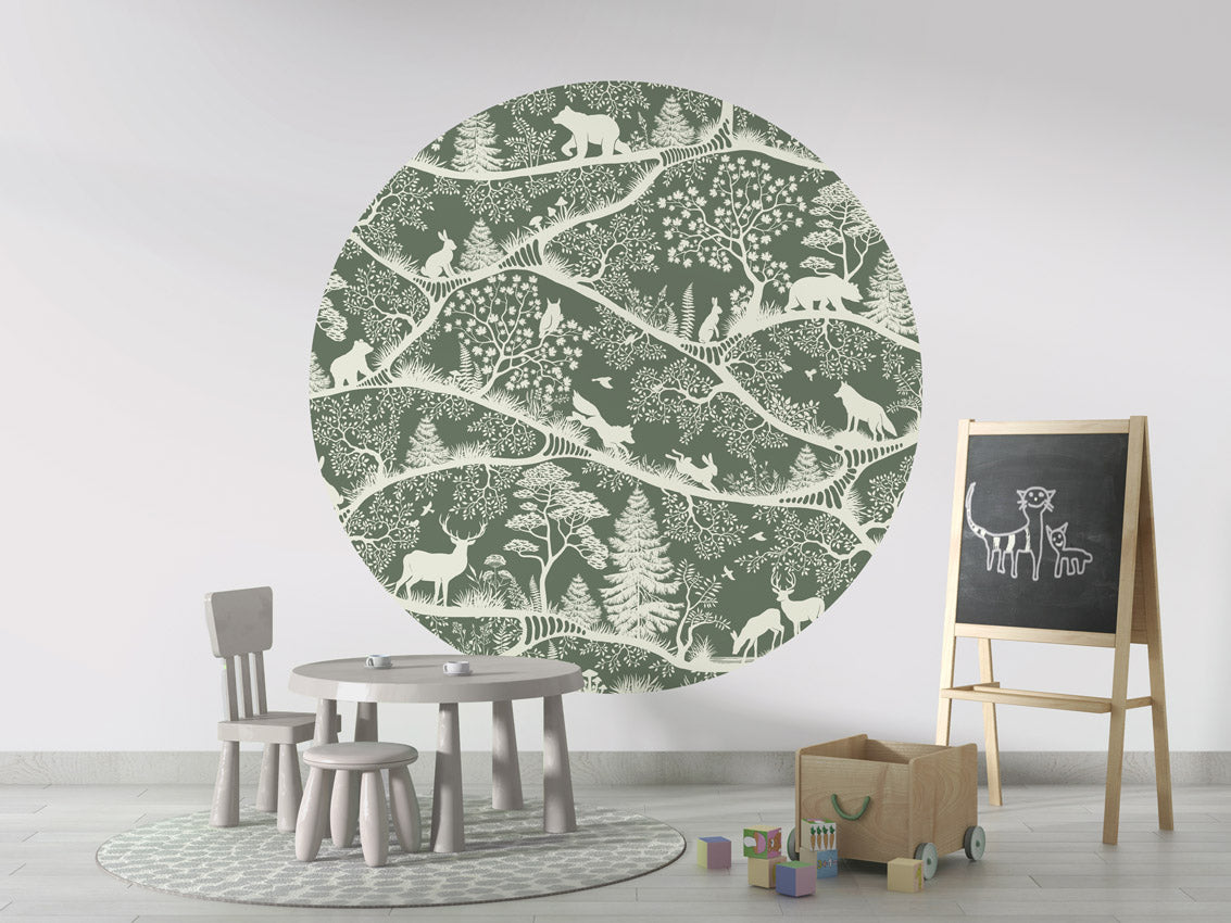 Nordic Nature - Green White - Circle