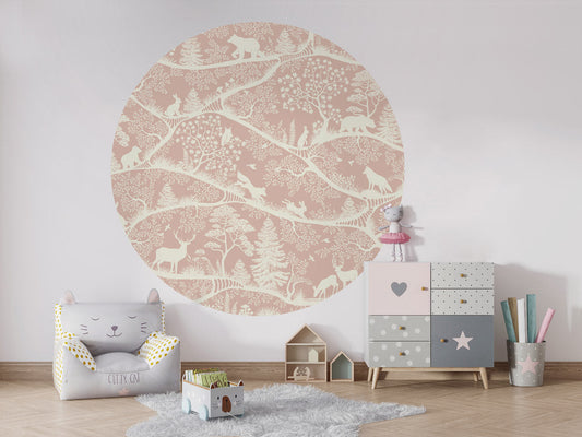 Nordic Nature - Pink White - Circle
